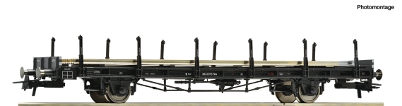 Roco 6600060 - H0 - Schienentransportwagen mit Schienenprofil-Ladung, PKP, Ep. III